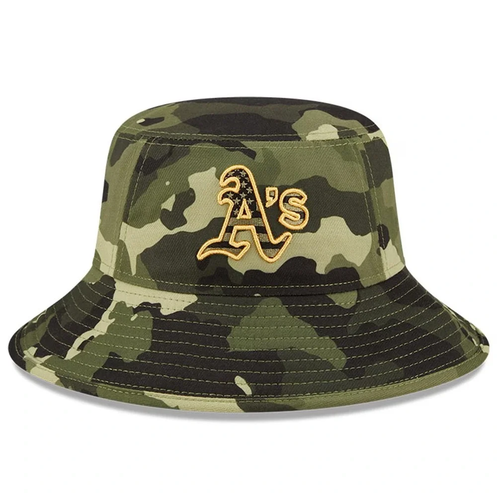 New Era Athletics Armed Forces Day Camo Bucket Hat One Size Fits Most
